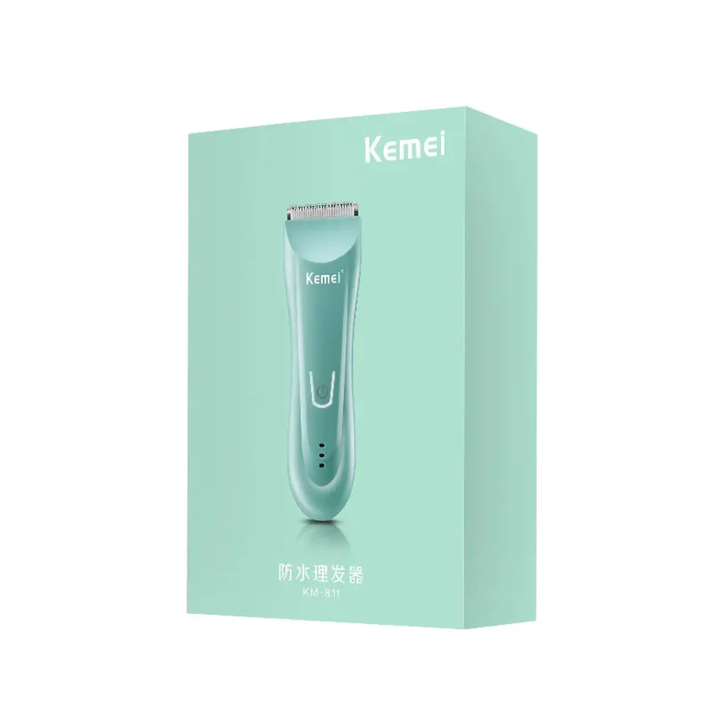 Kemei الرطب الجاف الفخذ الجسم المتقلب للرجال الوجه اللحية الشعر المتقلب المقص قابلة للشحن العانة الكرة ماكينة حلاقة كهربائية الجسم انيمال