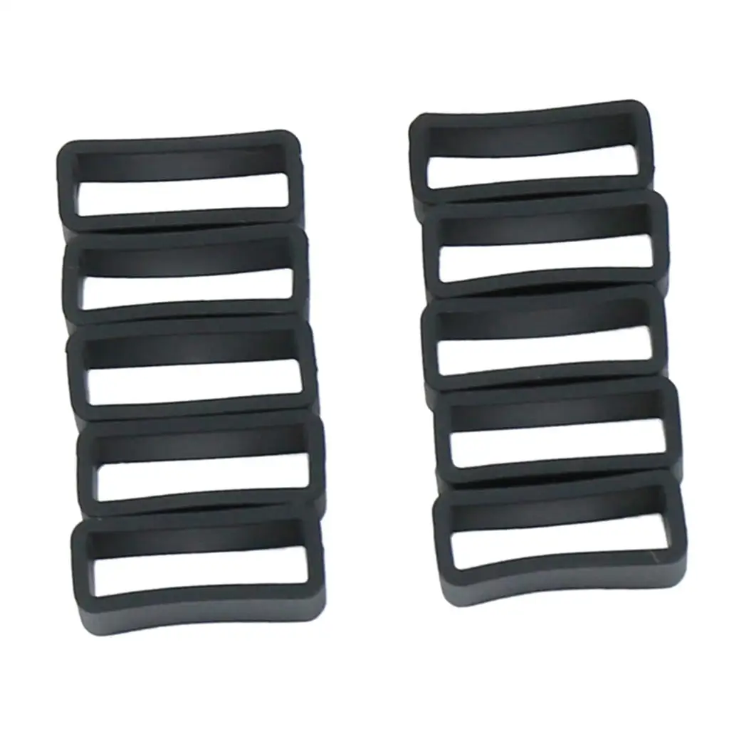 10x Assorted Silicone Watchband Strap Loop Sport Watch Holder Repair Retainer