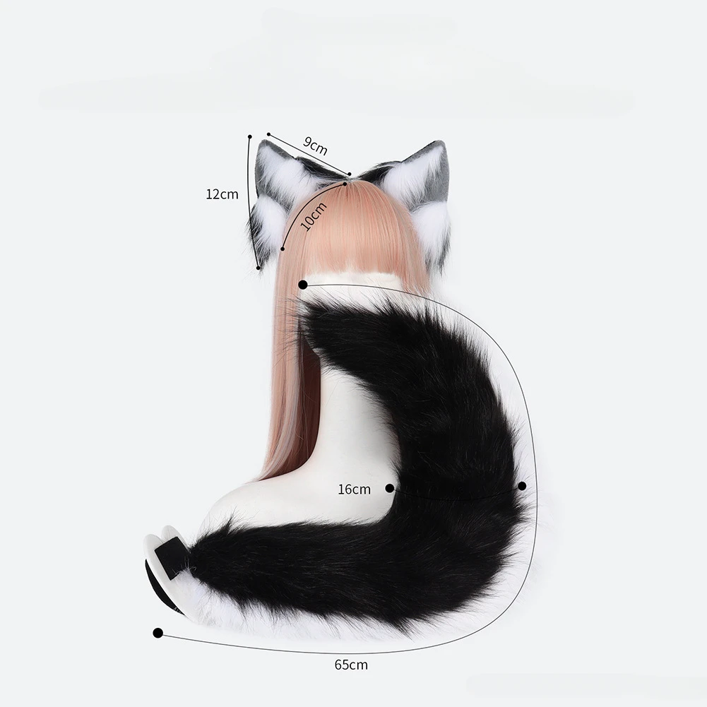 New Red Fox Anime Beast Ear Beast Tail Wolf Ear Cat Ear Headband Custom COSPLAY Hand Made LOL Golden Fox Ears Hair Accessories