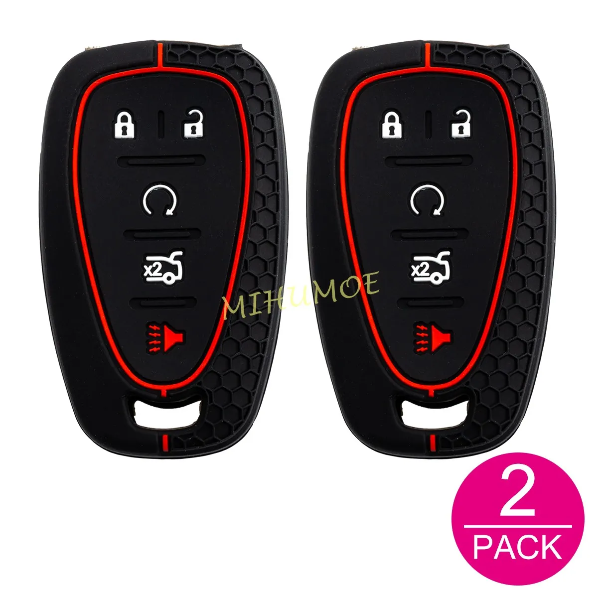 Siliconen sleutelbehuizing Afstandsbediening Fob Protector Cover Chain voor Chevrolet Camaro Equinox Cruze Trailblazer Traverse Cruze Blazer