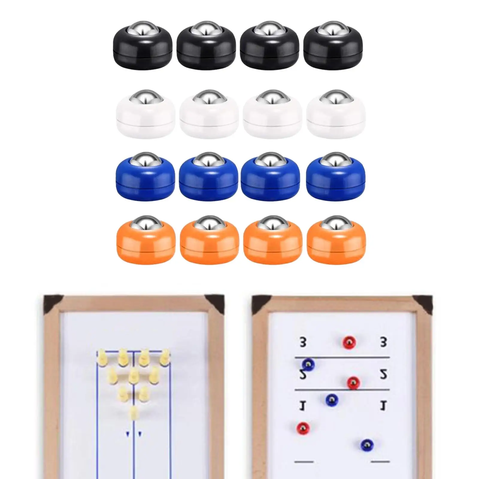 16Pcs Mini Shuffleboard Pucks Portable Shuffleboard Equipment 25mm Tabletop Game Pucks Shuffleboard Table Pucks for Family Games