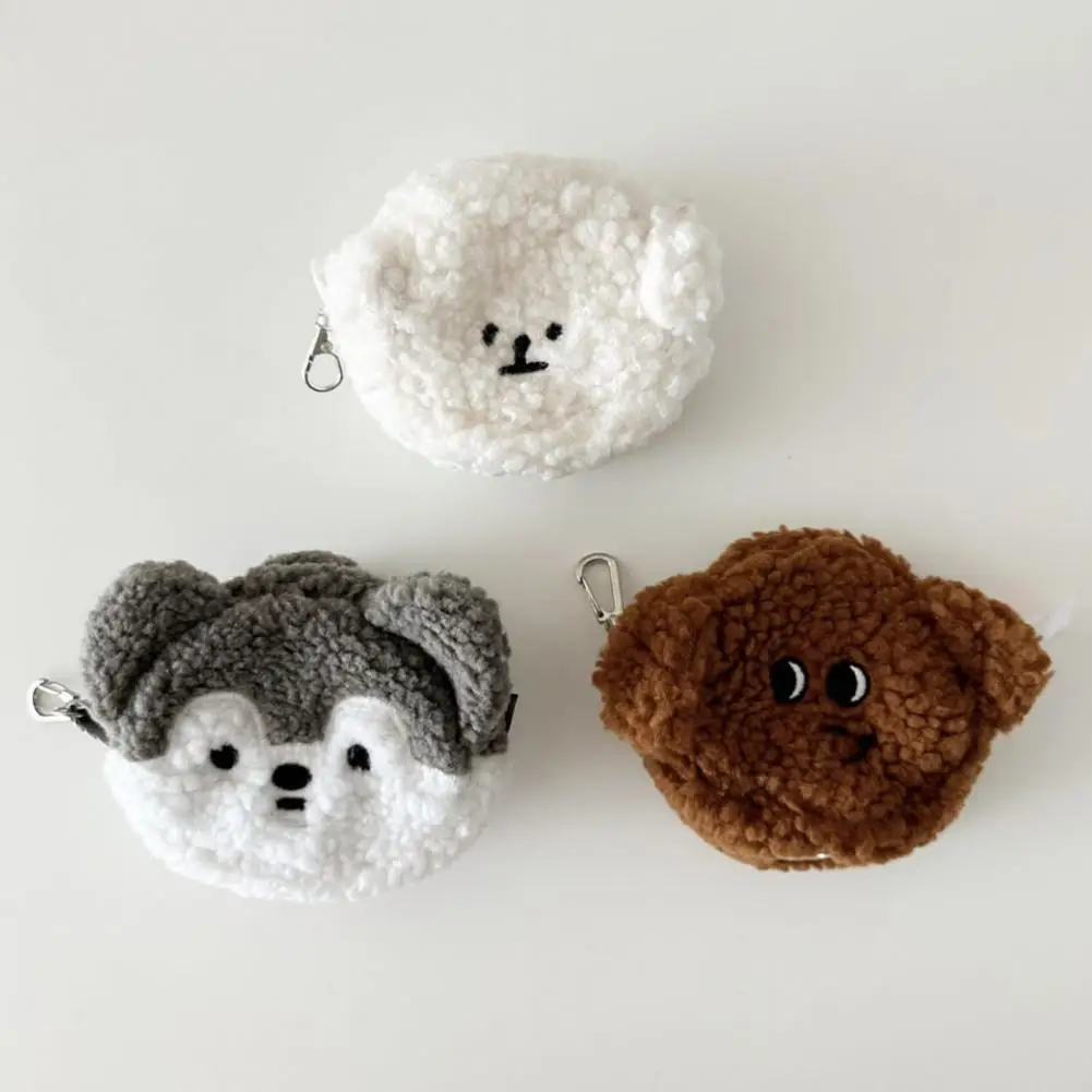 

Dog Poop Bag Dispenser Ins Cute Plush Adorable Cartoon Design with Round Holes Dog Walking Poop Bag Pet Waste Bag Holder