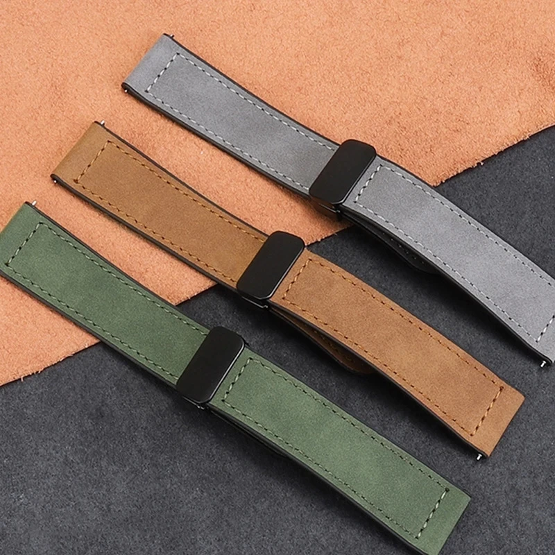 Leather Silicone Strap For Xiaomi Watch S4 S3 S2 S1 Pro Active 20mm 22mm Sport Silicone Magnetic Band For MI Watch Color Color 2