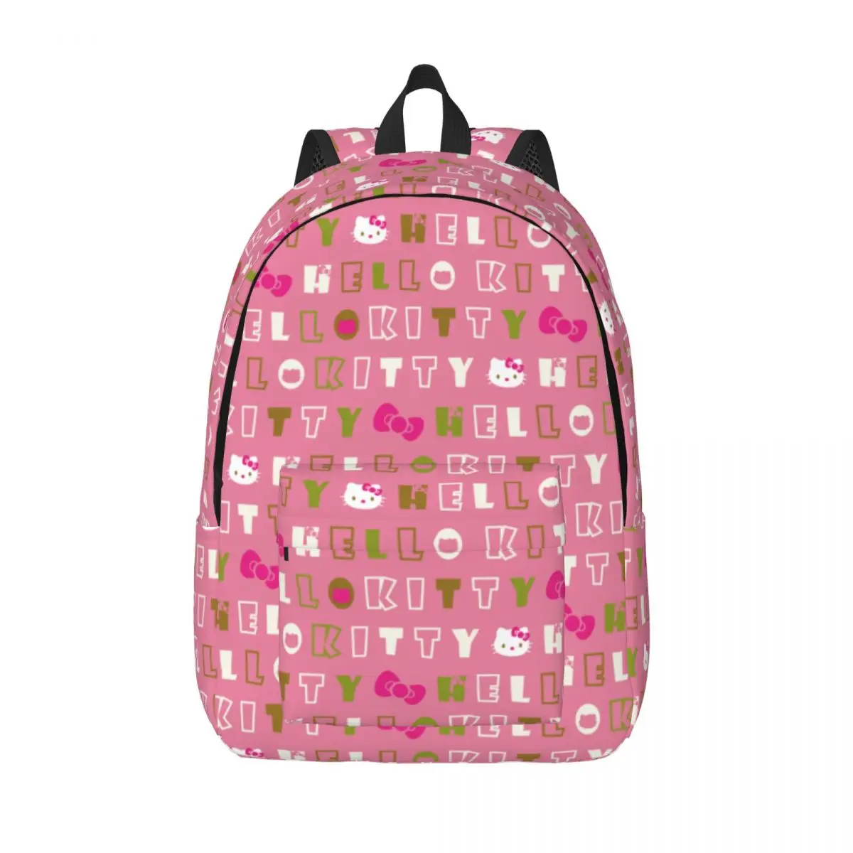 

Повседневный рюкзак Hello Kitty с рисунком кота и карманом, школьный рюкзак для пешего туризма и путешествий для мужчин и женщин, холщовые сумки для ноутбука