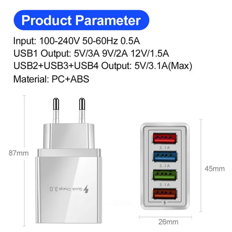 Compatibele Telefoonoplader De Oplaadkop Is Klein Van Formaat, Gemakkelijk Te Dragen En Het Is Handiger Om Op Te Laden Tijdens Het Reizen