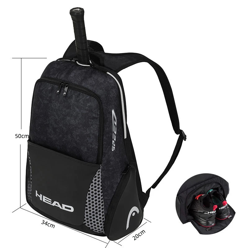 HEAD Tennis Shoulder Bag Tennis Racket Large Capacity Sports Bag Outdoor Fitness Badminton Backpack Racket Sports Shoulder Bag