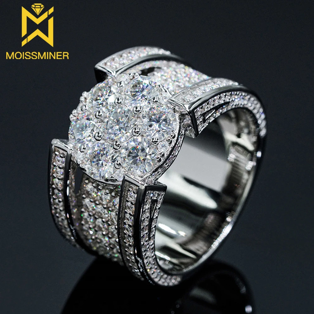 Fashion Moissanite Rings For Men Iced Out Rings Women S925 Silver Wedding Ring Finger Jewelry Pass Diamonds Tester Free Shipping