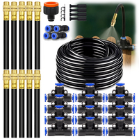 30M-5M DIY Free Bending Universal Sprayer Kit 8mm Hose Patio Misting Cooling System for Garden Plant Fogging Watering Irrigation