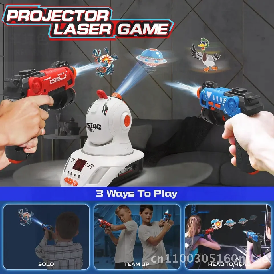 STAG Laser Guns Projektor Set Ente UFO Jagd Schießen Spiel Kinder Geschenke Spielzeug Für Jungen Infrarot Mini Pistole Guns Kampf Spiel Indoo