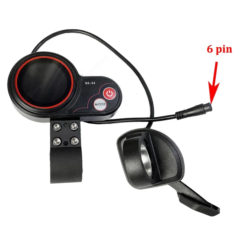 2X QS-S4 48V-60V Thumb Throttle LCD Display Kit For Zero 8 9 10 8X 10X Electric Scooter 6PIN Display Accessories