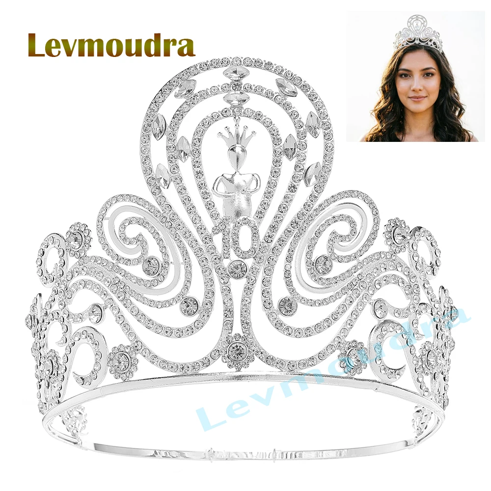 

Levmoudra Pageant Crowns for Women, Adjustable Royal Crown Tiara for Costume Birthday Party Cosplay