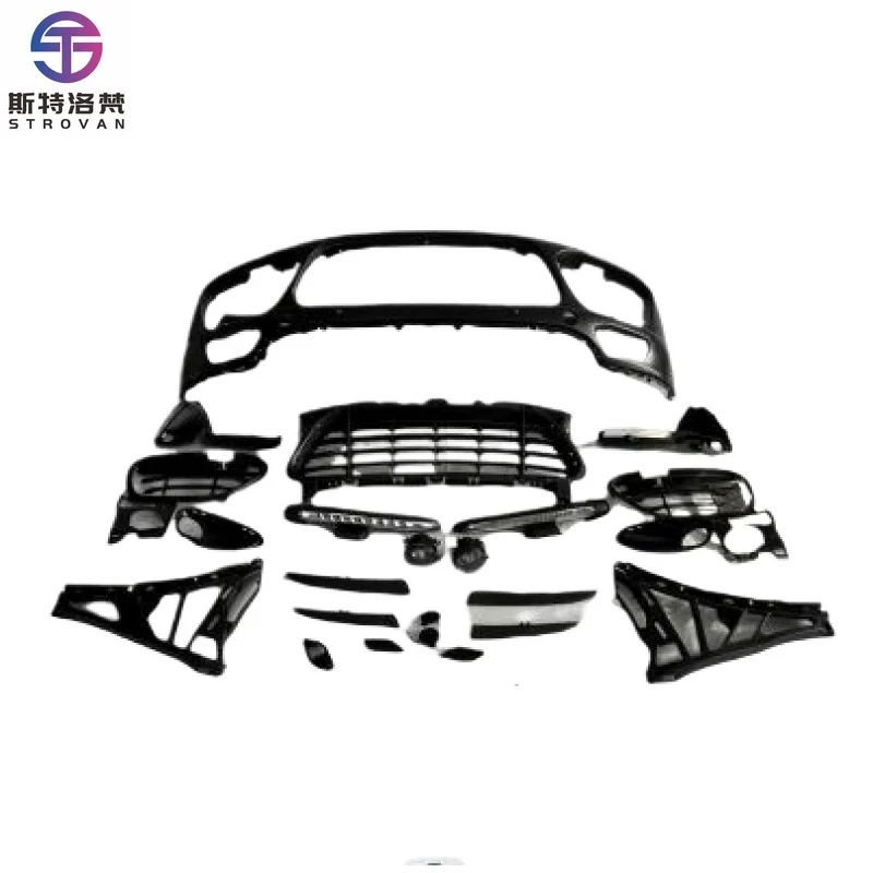 STLF For porsches Cayenne Gts UpgradesStyle Front Bumper Assembly2011-14 for porsches Macan BodyKit Bonnet Fender Steering Wheel