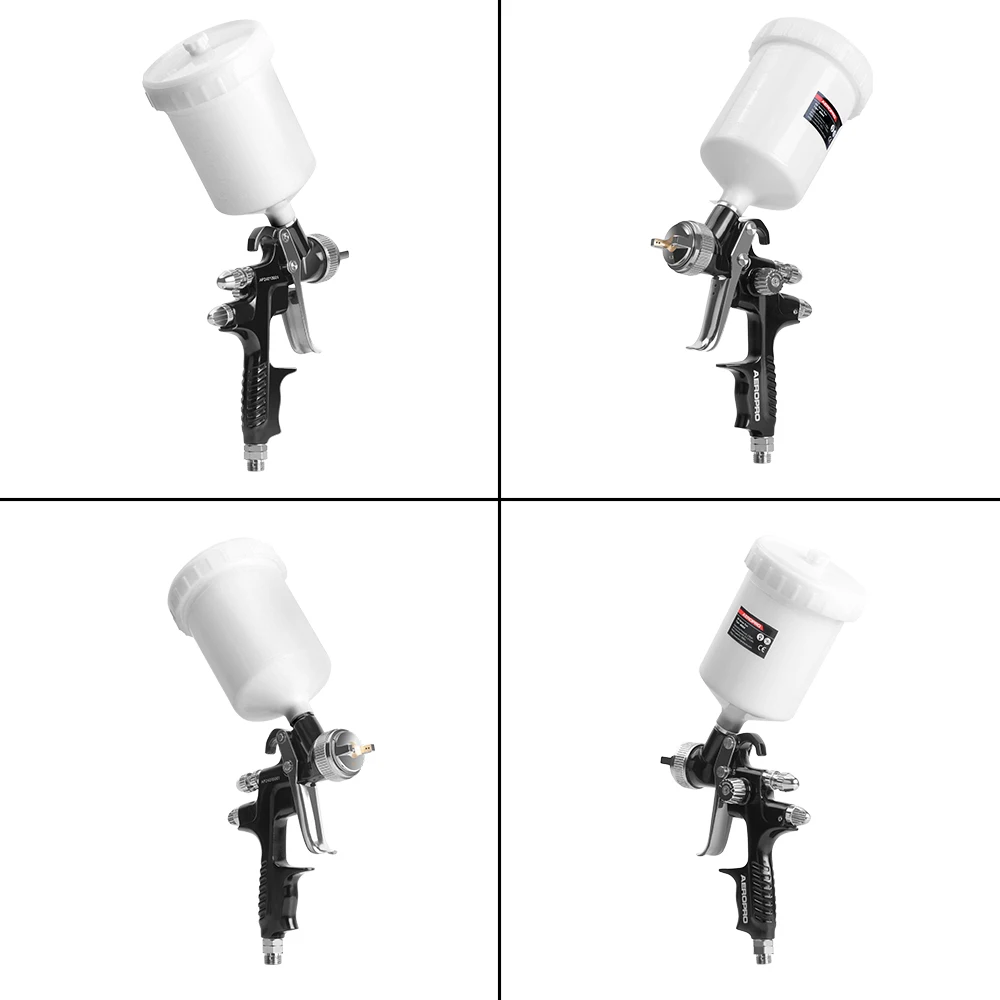 AEROPRO Professional 1.3mm HVLP Gravity Feed Spray Gun Ldeal For Precise High Quality Water-Based Car Furniture Wall Painting