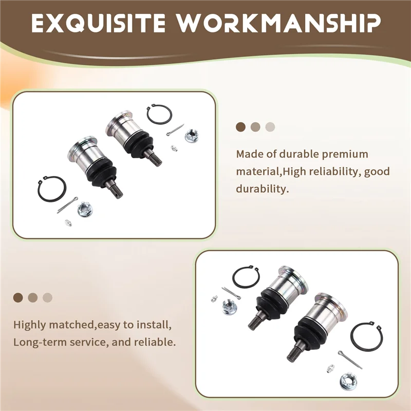 A65X-For Land Cruiser Prado 120 150 2002-2019 1 زوج تصحيح الجبهة العلوي الذراع وصلة كروية اليسار اليمين مجموعة 1.0 بوصة (25 مم) #6