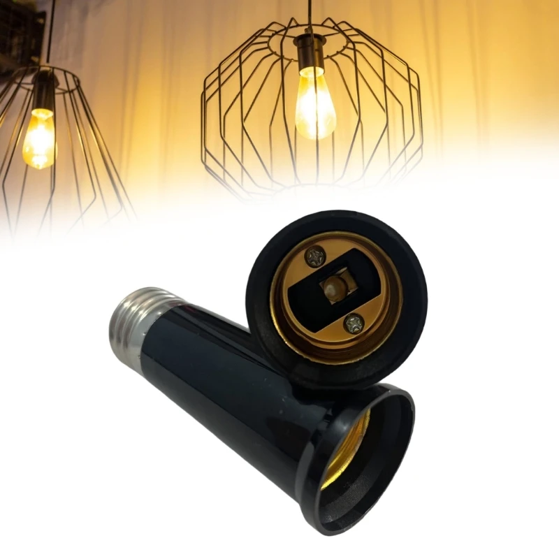 E27 Bulb Port 95mm Extended Length Plastic Building Consistent Standard Bulbs For Telecommute Use M4YD