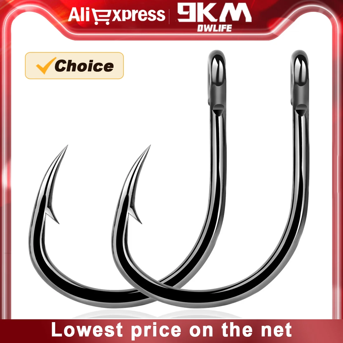 9KM 25Pcs Fishing Live Bait Hooks Circle Hook Saltwater Fishing Hooks High Carbon Steel Non-offset Assist Hooks Bass Tuna Marlin