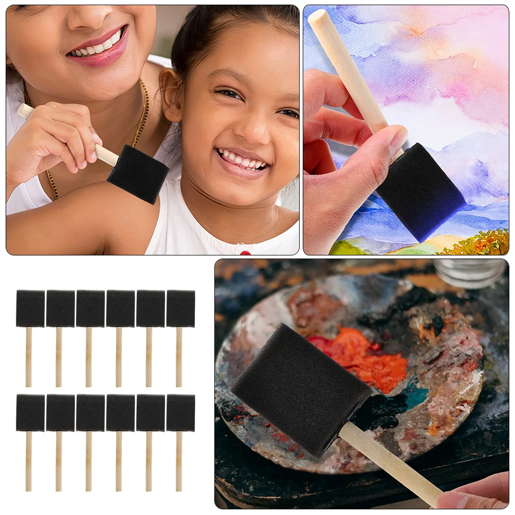 

12 Pcs Children's Painting Brush Kids Sponge Kit Drawing Tool Sponges for Kits Tools Brushes