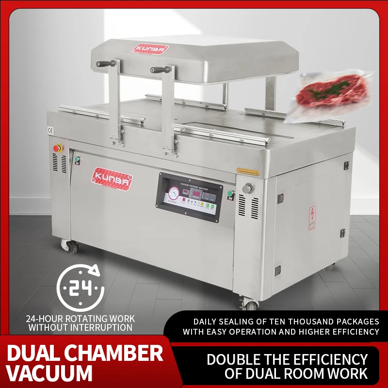 ماكينة غلق الطعام بالفراغ من Duo Chamber D'embalage Sous Vide Empacadora Empacaquetadora Selladora Al Vacio Doble Campana