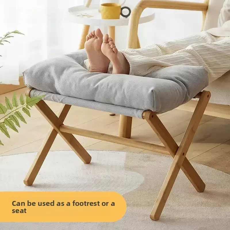 Folding Footstool Pedal Leg Support Pad Adjustable Foot Rest Stool For Office Workstation Reclining Chair Sofa Leg Relief