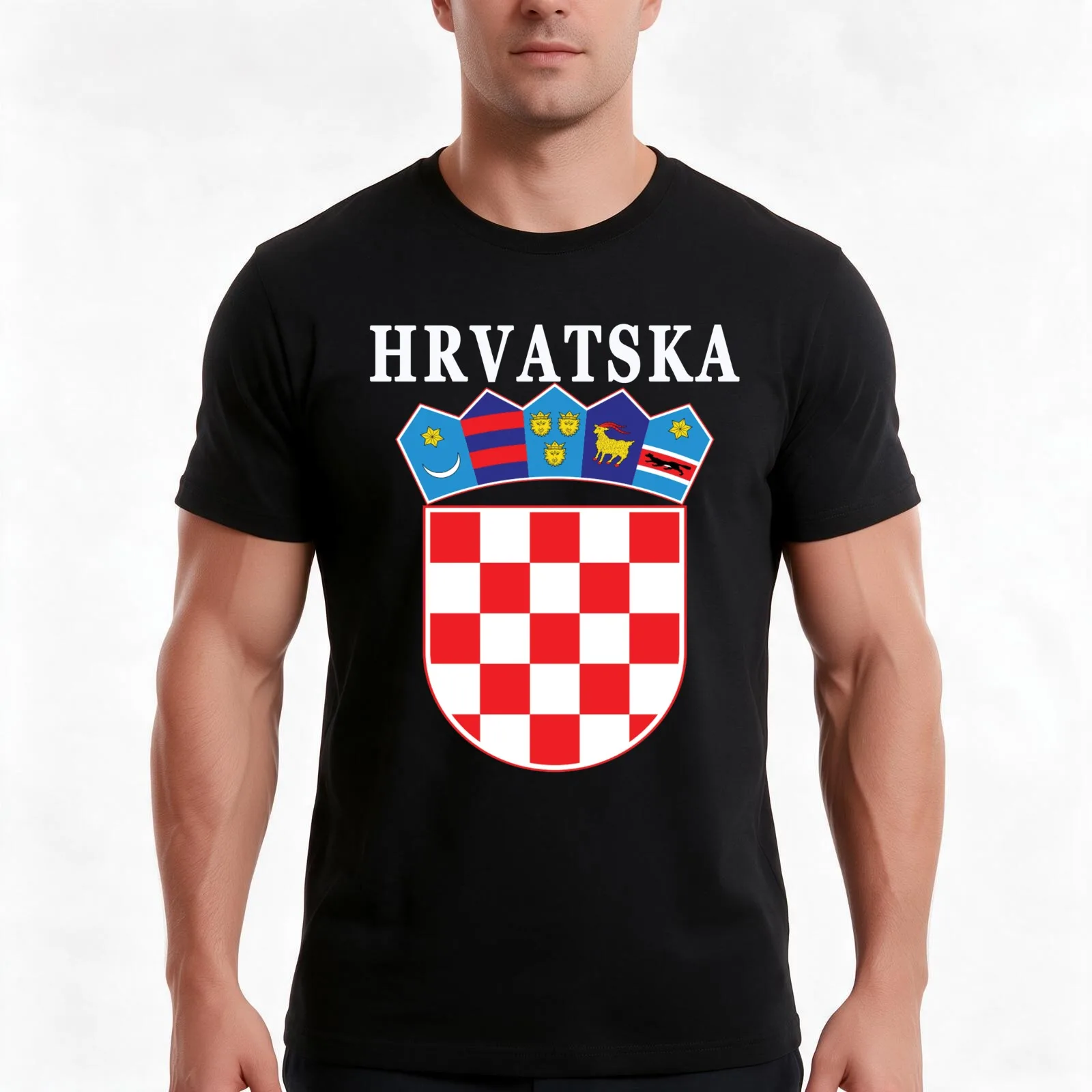 Croatia Hrvatska Deluxe National Jersey T-Shirt Summer Casual Cotton Tee Oversized Streetwear Tops Vintage Graphic Print