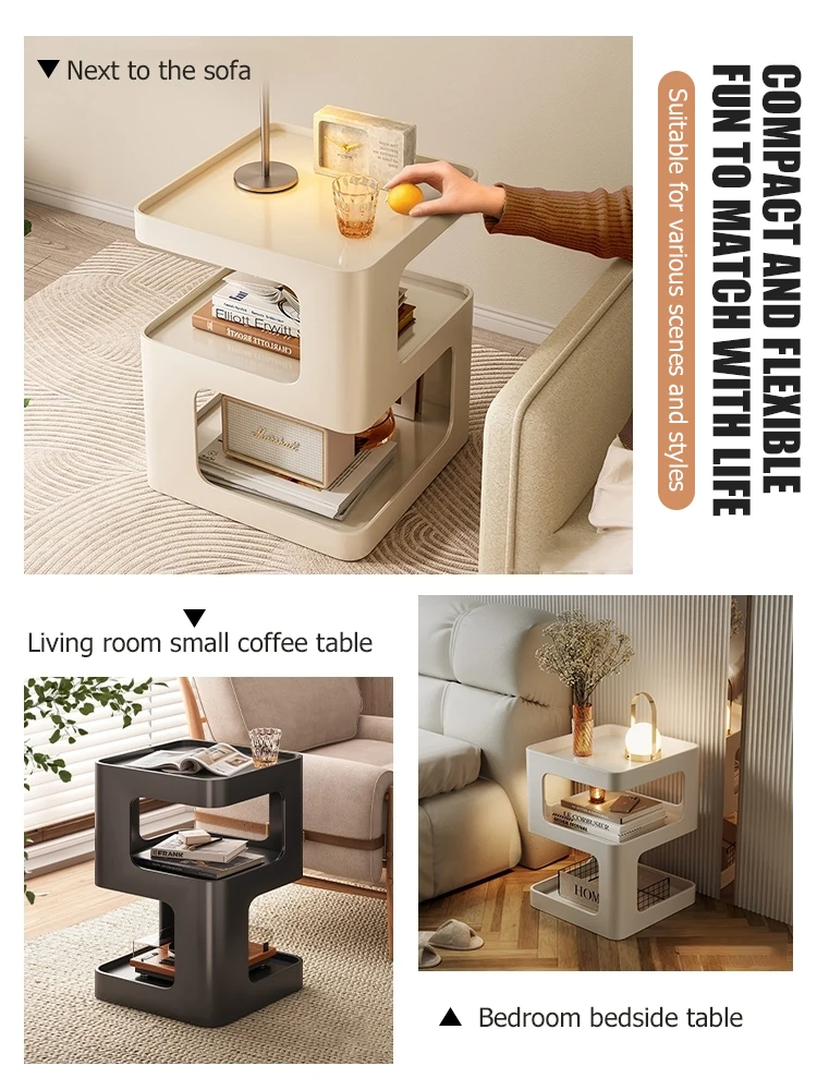 Modern Side Table Living Room Side Table Bedside Coffee Table Storage Rack Creative Living Room Small Table Corner Table