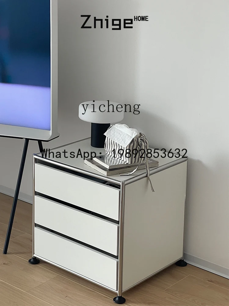 

X2 stainless steel module combination drawer living room with wheel side cabinet shelf side storage bedroom bedside table