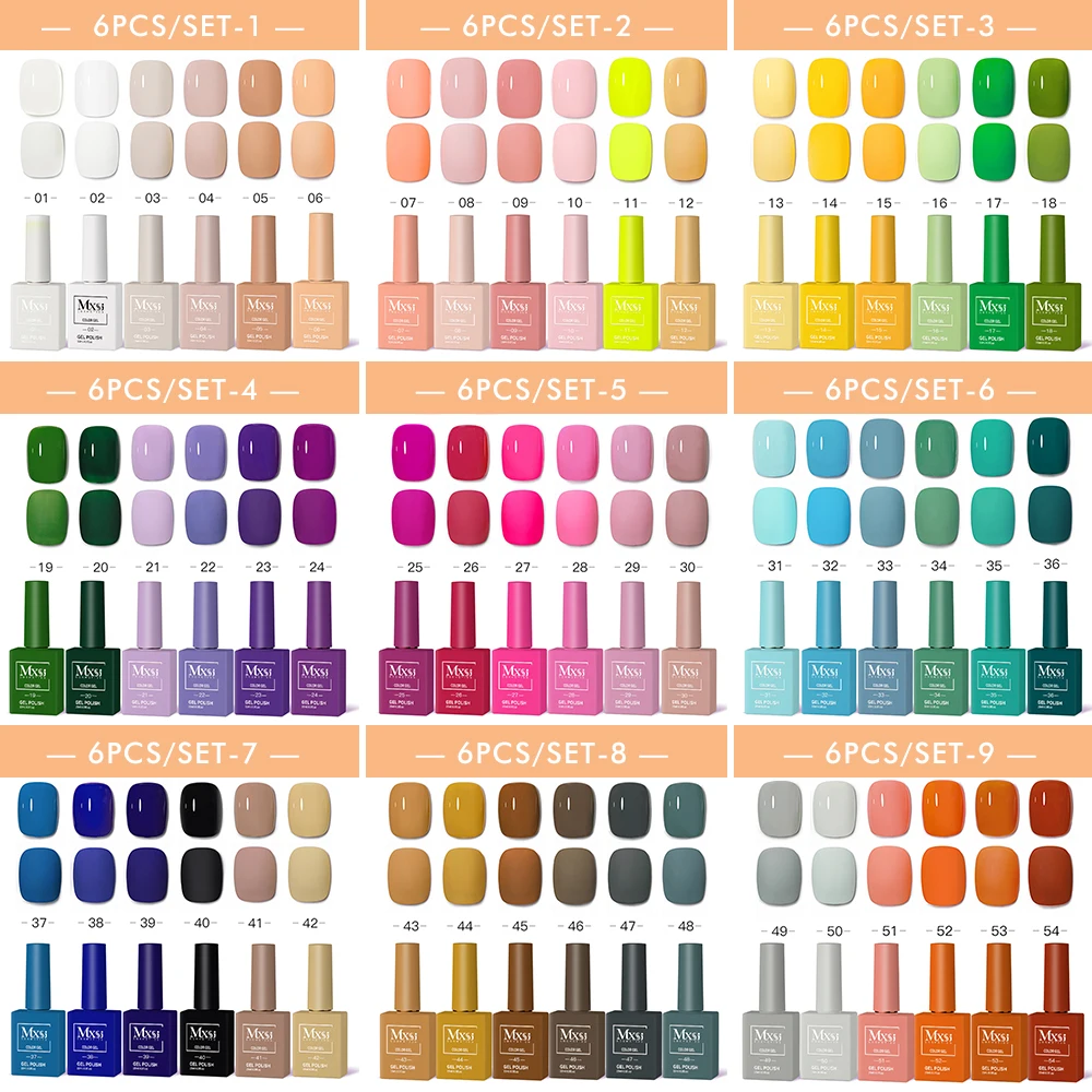 Juego de Esmalte de Gel para uñas, Kit de Gel LED UV semipermanente para decoración de uñas, manicura, pintura trepadora, diseño de Vernis, 6 uds.