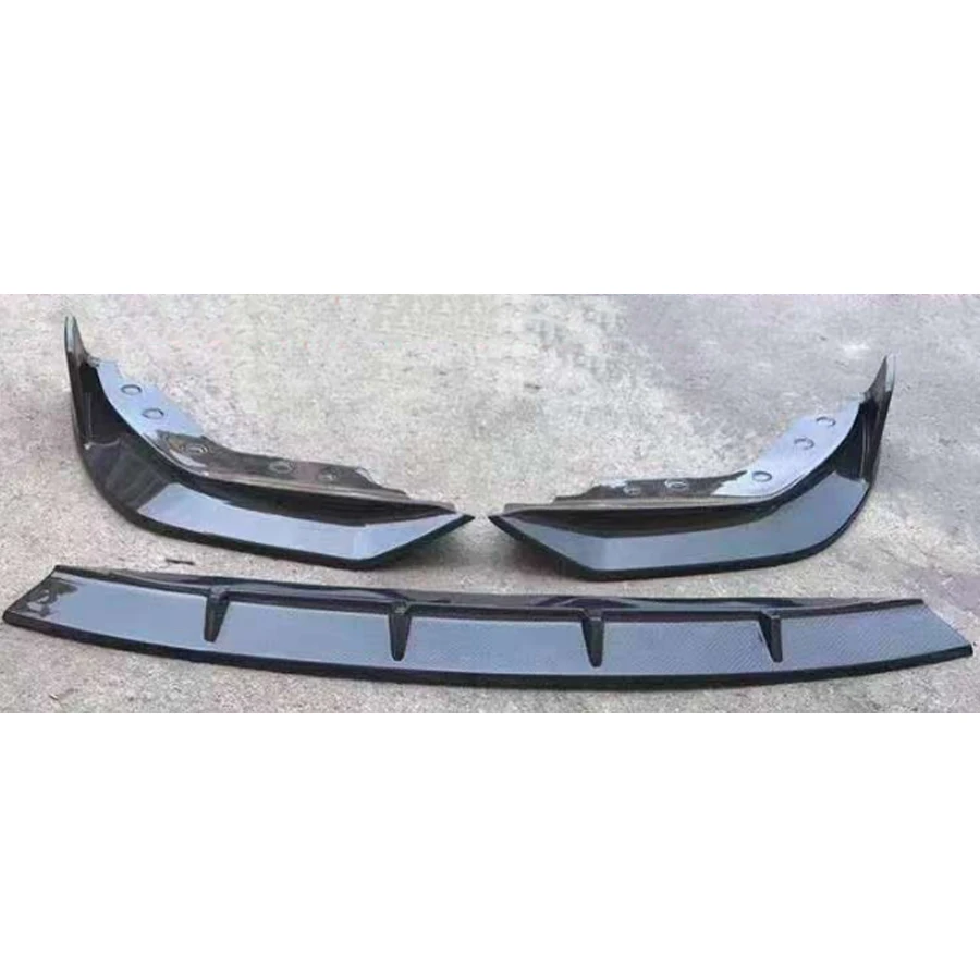 For BMW 3 Series G20 G28 325i 2019-2022 Carbon Fiber Car Front Bumper Diverter Spoiler Diffuser Front lip chin V style body kit