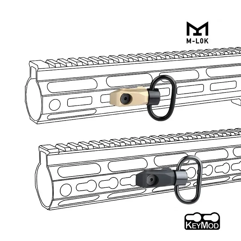 Taktische SI QD Sling Swivel Schnalle Schnelle Release Vertikale Sling Basis Halterung 20mm Mlok Keymod Schiene Metall Stahl Druck QD tasten
