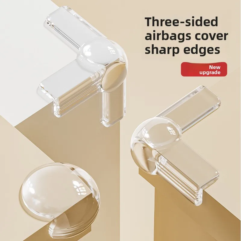 

Transparent Airbag Table Corner Protector Safety Stickers for Babies Bumps Prevention Universal Rubber Guard Covers