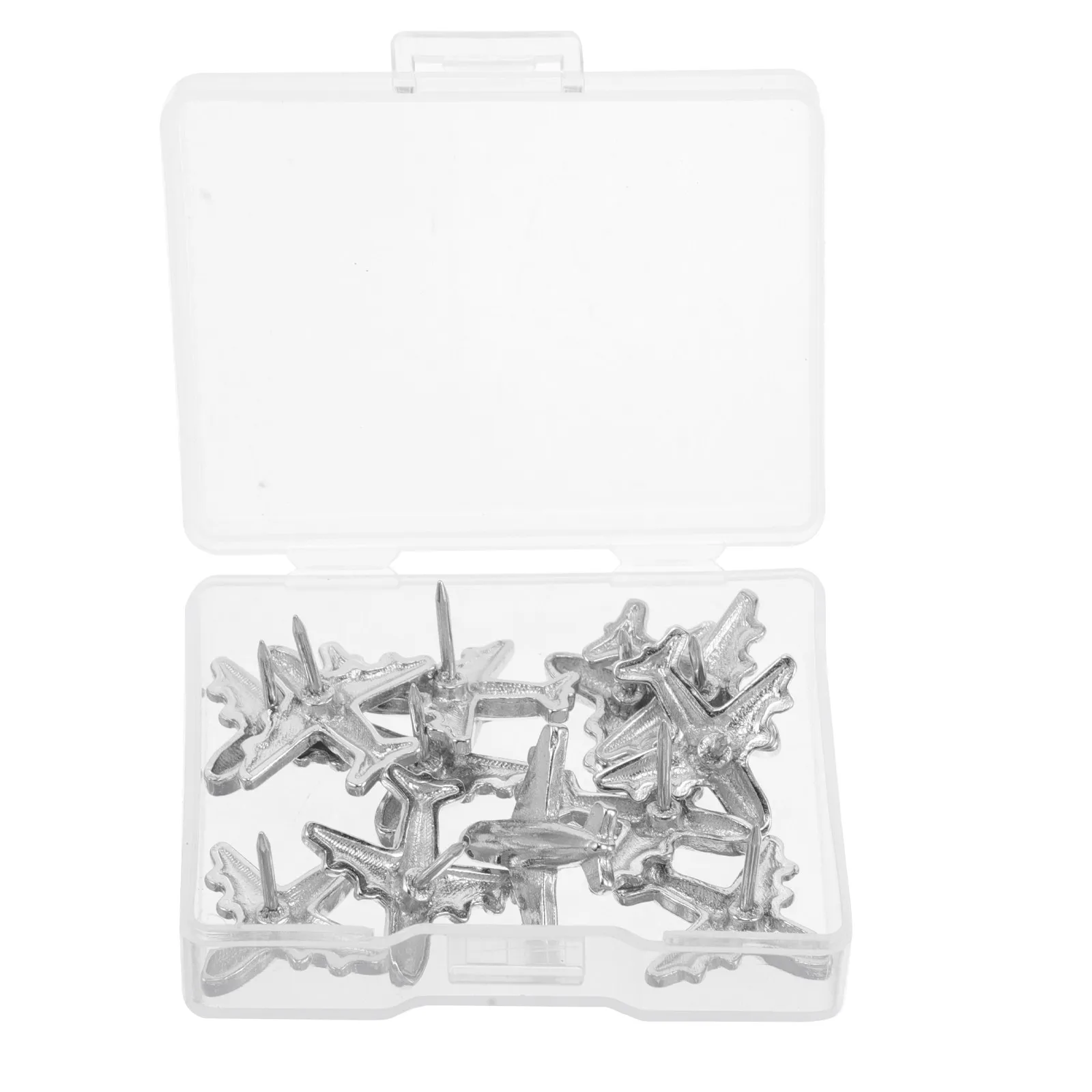 

24Pcs Silver Airplane Push Pins Decorative Metal Thumbtacks for Bulletin Board Wall Photo Map Office Crafts Heavy Duty Sturdy