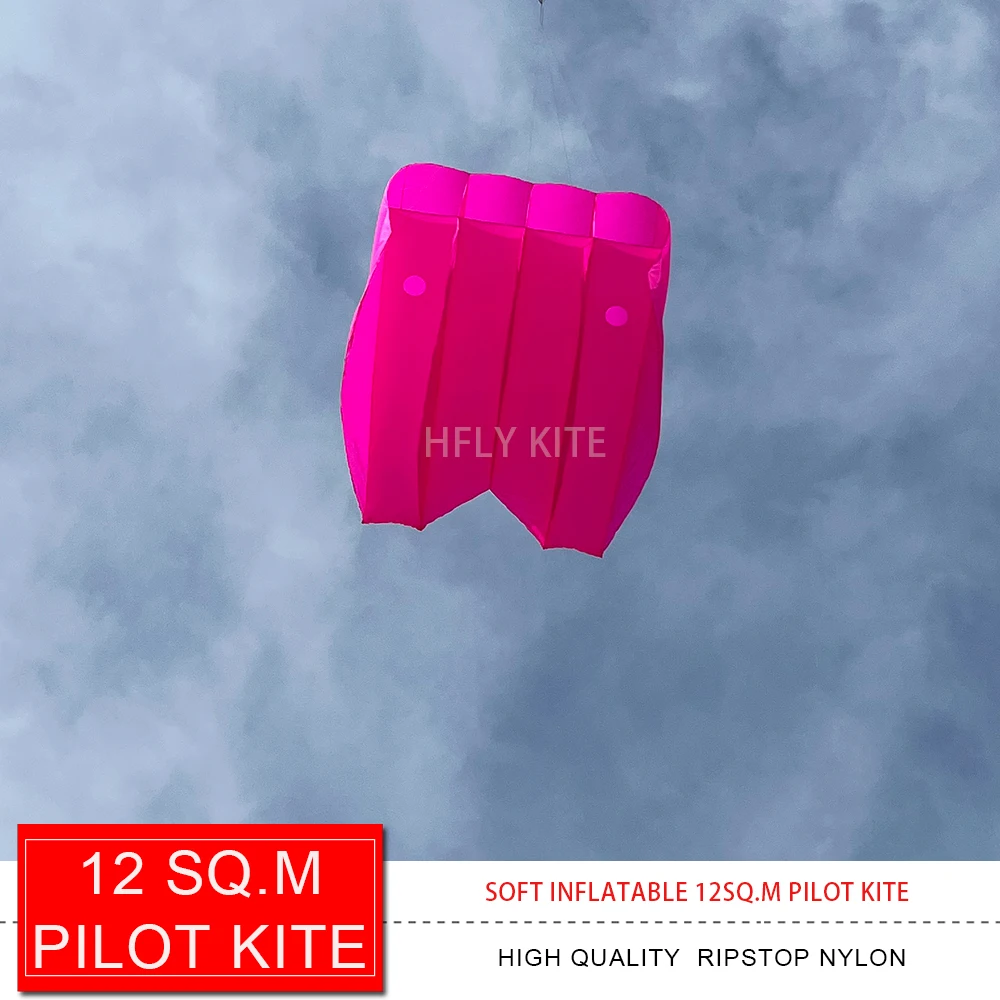 HFLY Nuovo Arrivo Morbido Gonfiabile 12 SQM Pilota Aquilone per Adulti di Alta Qualità Ripstop Nylon Sollevatore Trattore Aquiloni per Spedizione Gratuita