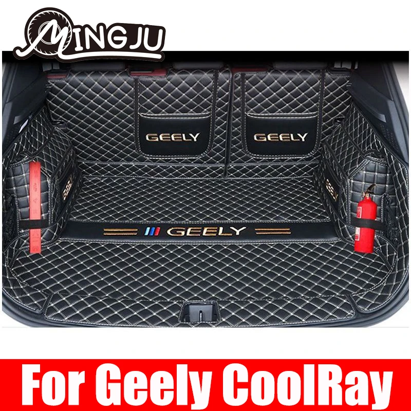 For Geely coolray 2023 2024 2025 Car Boot Mat Rear Trunk Liner Cargo Leather Floor Carpet Tray Protector Accessories