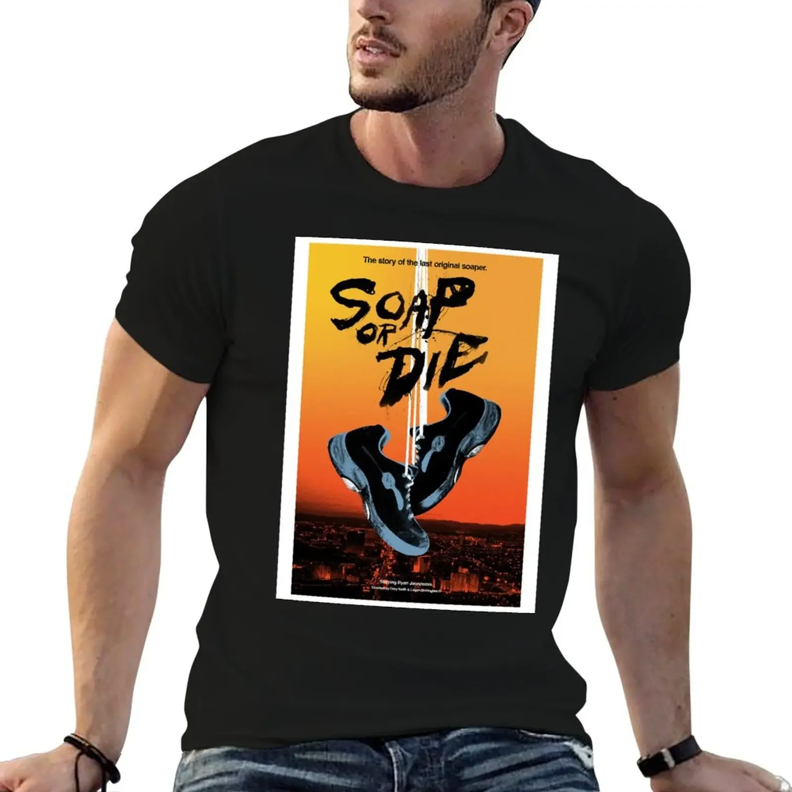 RYAN JAUNZEMIS SOAP OR DIE Movie Poster T-Shirt summer clothes rapper graphic tees men t shirts high quality