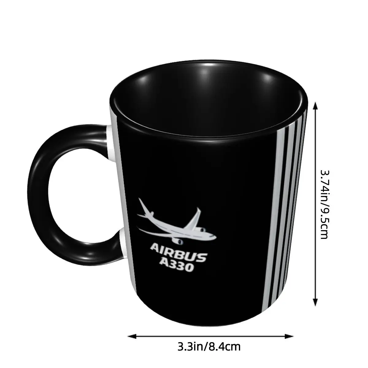 Custom Airbus A330 Captain Stripes Coffee Mugs DIY Pilot Aviation Aviator Airplane Ceramic Tea Milk Cups