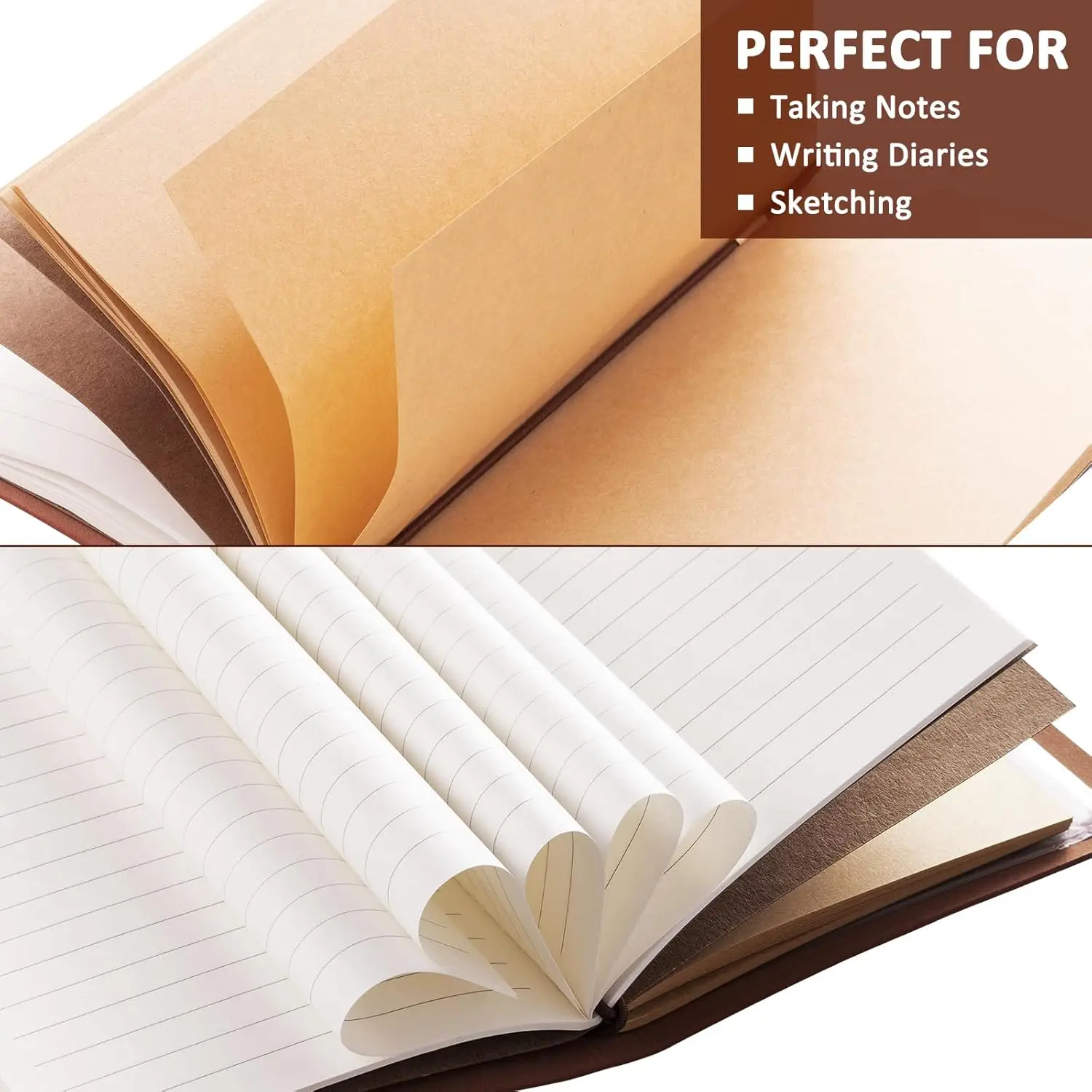 Personal Leather Journal Notebook Customized Notebooks Custom Logo Text Name Personalized Gift for Sister, Girl, Boy, Mom,Dad