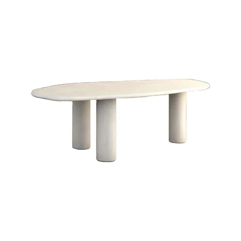 Mesa de jantar de nuvem irregular, vento silencioso, mesa de vento creme em formato especial, designer criativo de mesa de conferência de escritório