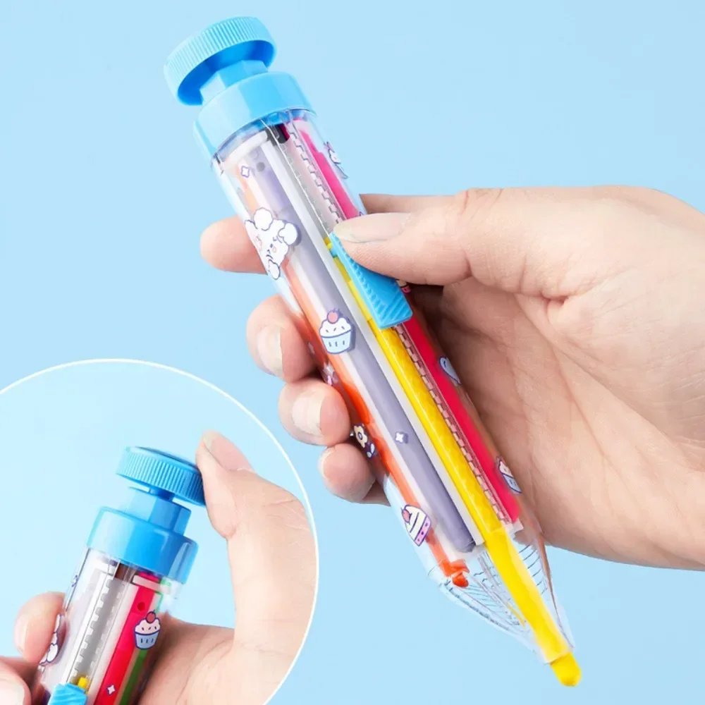Multicolor Crayons Push Style 8 In 1 Crayons DIY Replaceable Oil Pastel Colored Pencil for Kids Graffiti Painting Art Tools