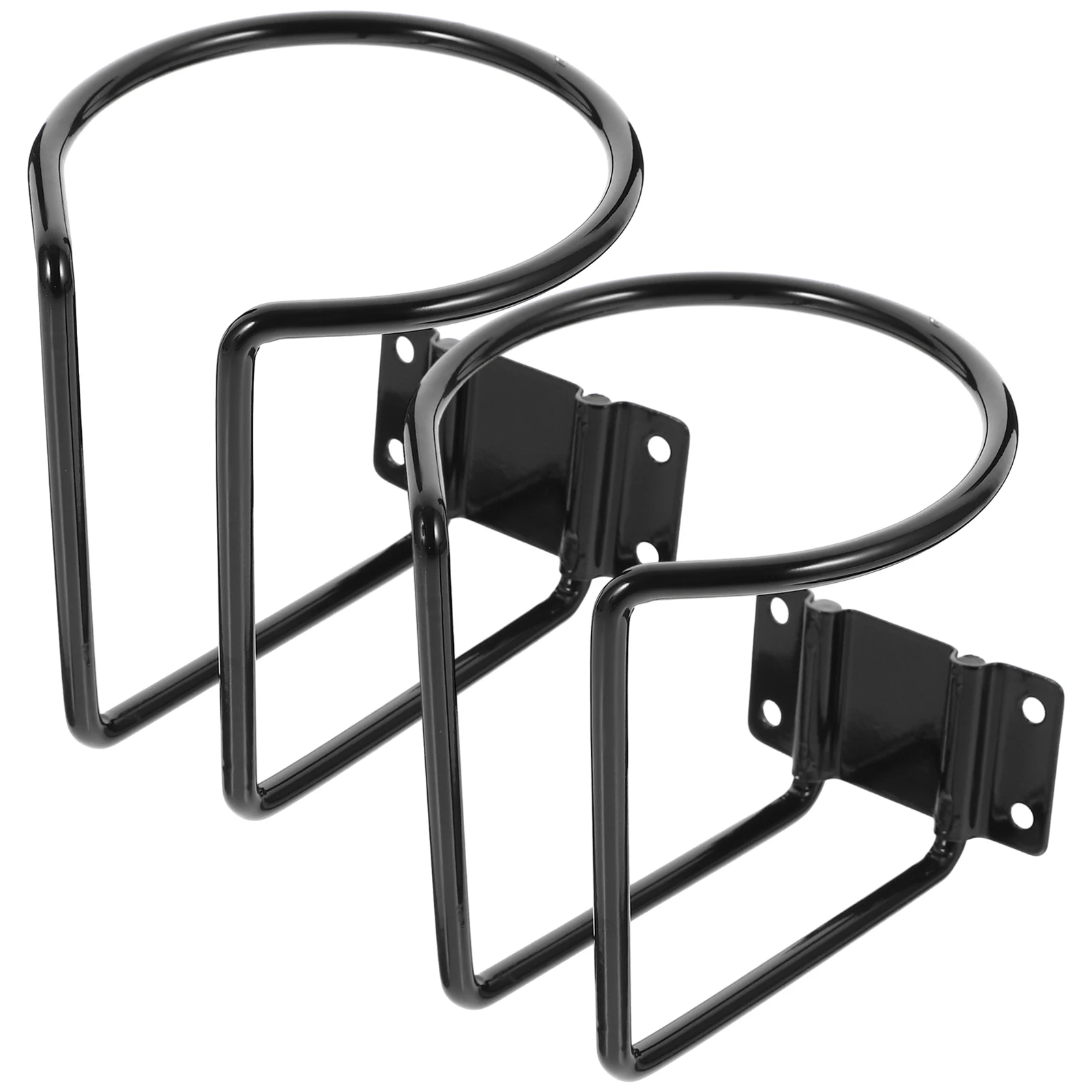 

2pcs Car Boat RV Yacht Cup Holder Black Iron Drink Bottle Holder Universal Auto Accessories Wide Application Sturdy Reliable