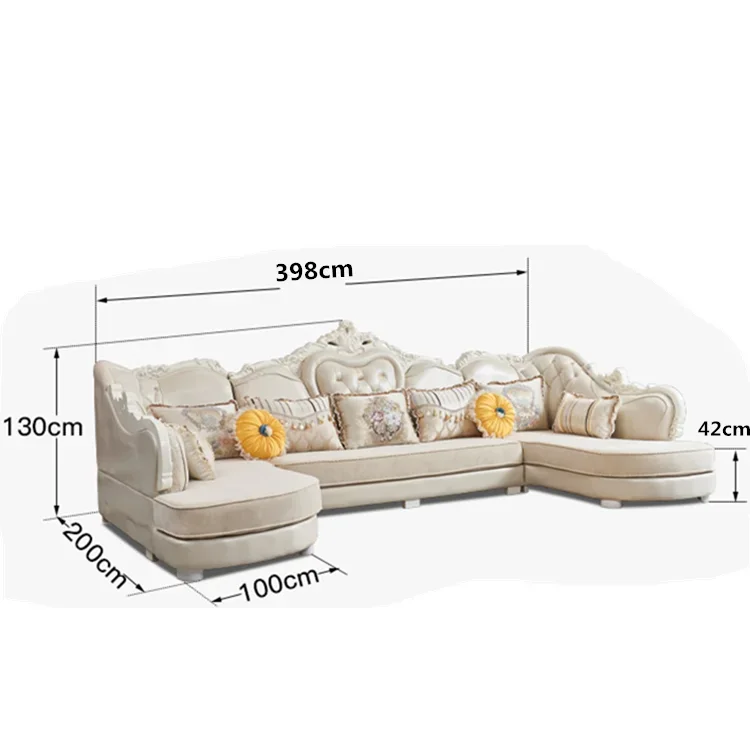 Luxury large apartment, no-wash living room, simple fabric sofa
