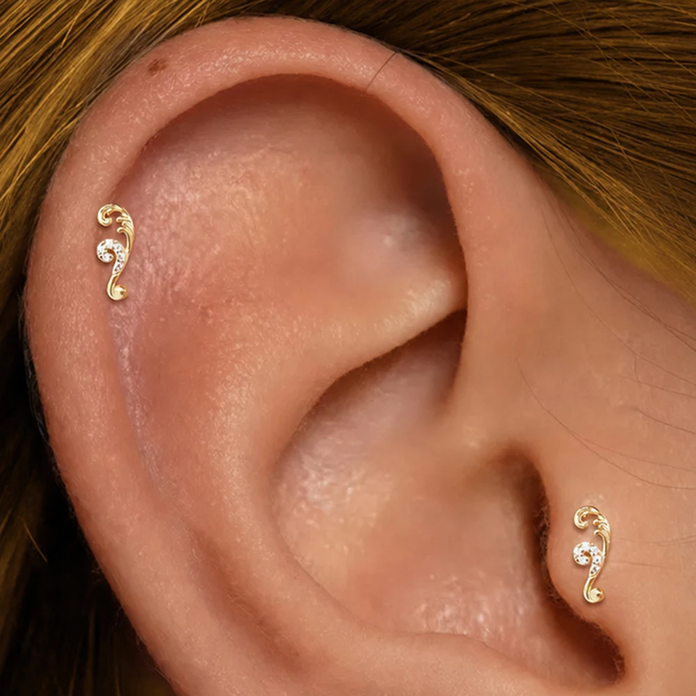 AIDE 925 Sterling Silber 1 Stück Glänzender Geometrischer Segelboot-Helix-Piercing-Ohrring für Damen Punk-Schmuck Persönlichkeits-Mode – Detail 37
