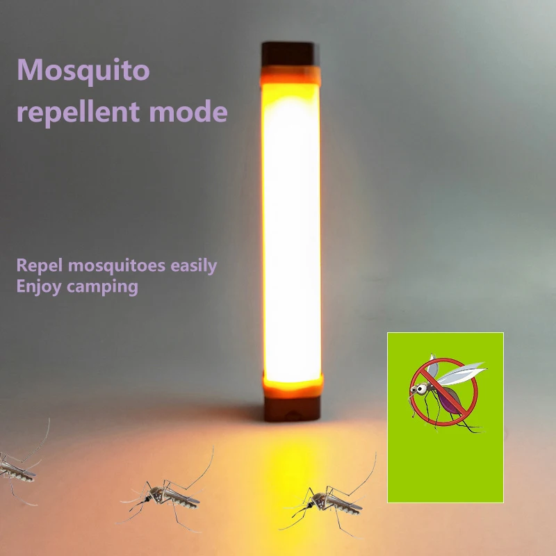 LED Camping Emergency Lights USB Rechargeable Mosquito Repellent Work Light Outdoor Camping Lamp Hanging Magnetic Flashlight