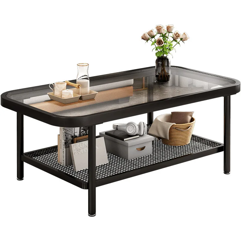 

Cream wind coffee high-end small apartment creative small coffee living room household Changhong tempered glass balcony table