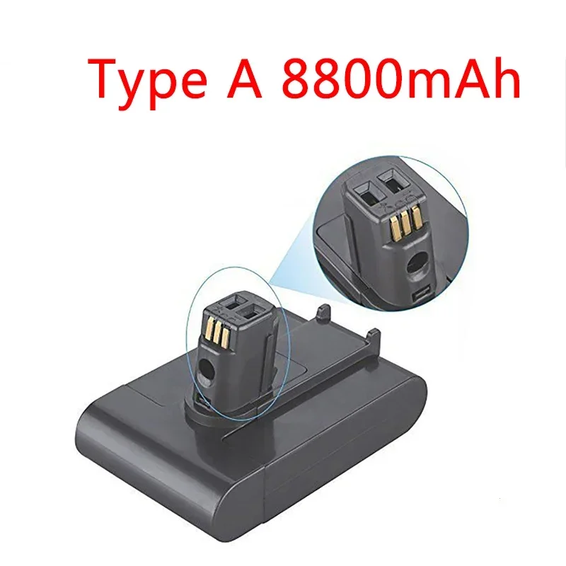 22.2V 8800mAh voor Dyson Fit TypeA B Li-ion Vacuüm Batterij voor Dyson DC35 DC45 DC31 DC34 DC44 DC31 dier DC35 Dier