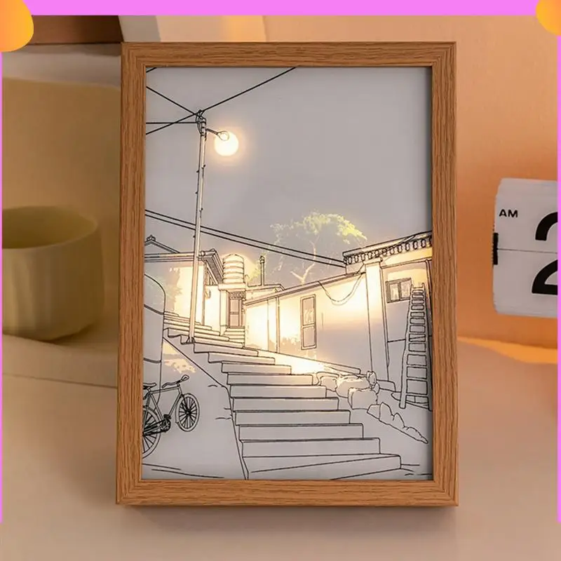 

A23P Light Painting LED Night Light Bedside Lamp Atmosphere Table Lamp Wall Decor Bedroom Gift