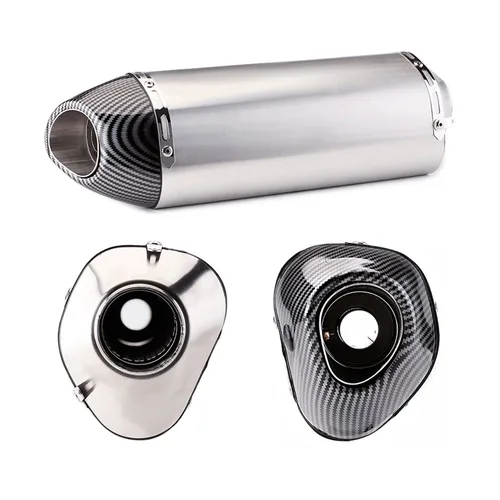 Imagen 2 del producto Silenciador de escape modificado Universal para motocicleta R77 de 51mm con DB Killer y pegatina para CBR650R NINJA650 Z900 R1 GSXR750 MT07 F900XR