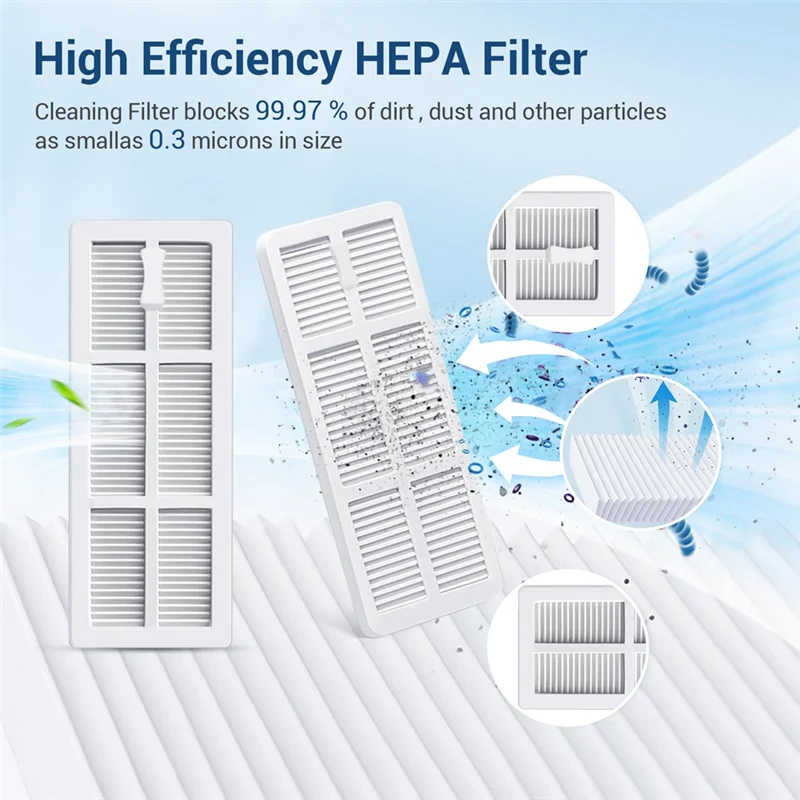 AT19-Narwal Freo 로봇 진공 청소기용 교체 부품 키트-메인 롤러 브러시, Hepa 필터, 걸레 패드 및 사이드 브러시 액세서리