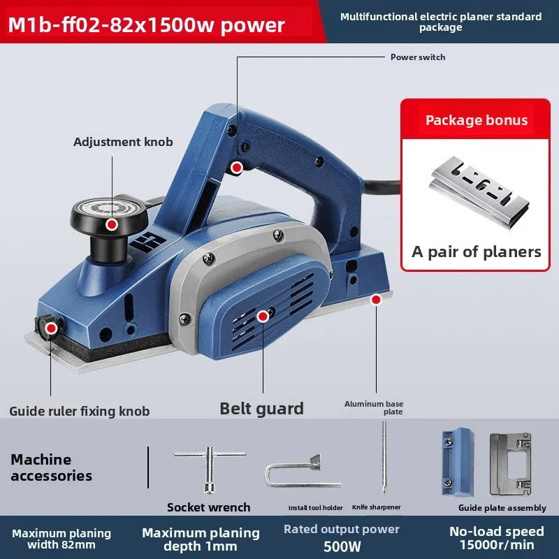 Mesin Serut Kayu Elektrik 500W - Planer Handheld Electric ulasan dan harga