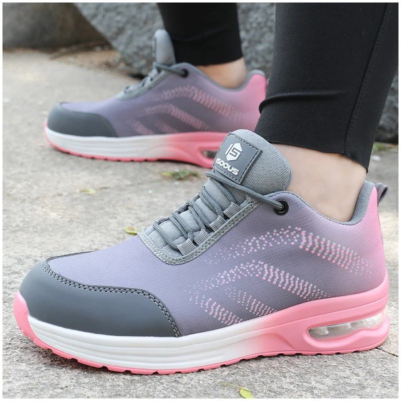 big size women fashion breathable steel toe cap work safety shoes 6 KV insulated sneakers worker security boots summer footwear