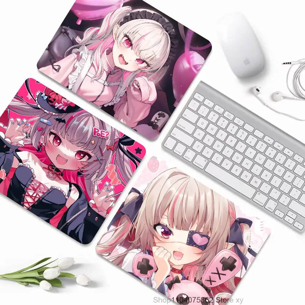 Anime Virtual Idol Makaino Ririmu Mousepad Small LockEdge Mouse Pad For Gamers Computer Desk Pad Rectangular Anti-slip Rubber
